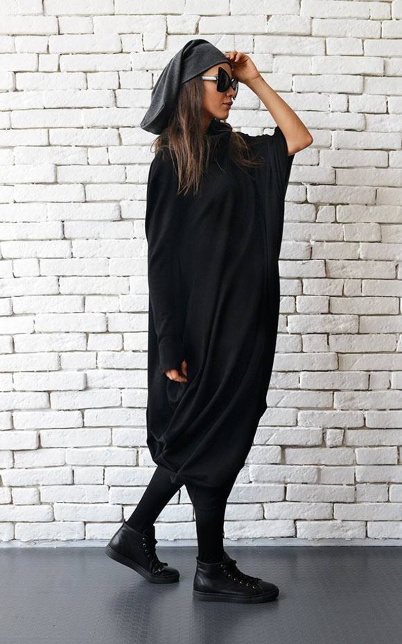 Plus Size Maxi Dress/oversize Black Dress/long Loose - Etsy