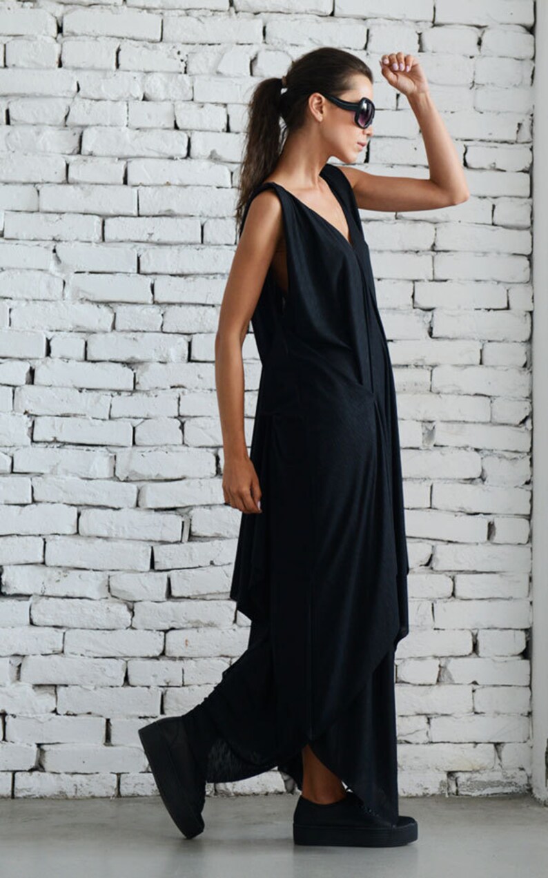 Maxi Black Dress/plus Size Dress/casual Summer | Etsy
