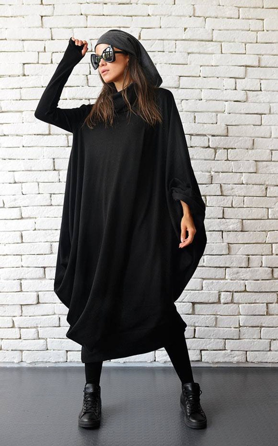 Plus Size Maxi Dress/oversize Black Dress/long Loose - Etsy