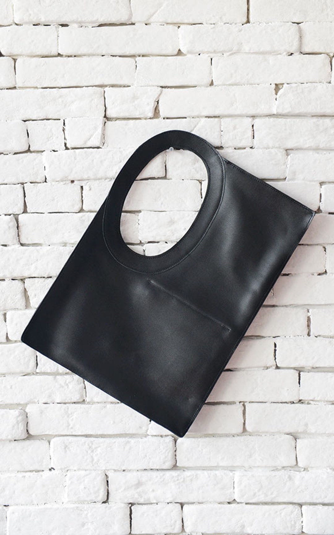 Tote Bag / Shoulder Bag / Leather Tote / Black Leather Bag / - Etsy