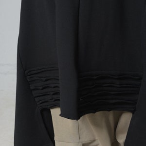 Black Oversize Vest / Plus Size Clothing / Sleeveless Cardigan / Oversized Top / Belted Cardigan / Christmas Gift image 10