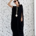 Plus Size Kaftan / Black Kaftan / Full Length Kaftan / Summer Kaftan / Kaftan Maxi Dress / Plus Size Boho Dress / Maternity Maxi Dress 