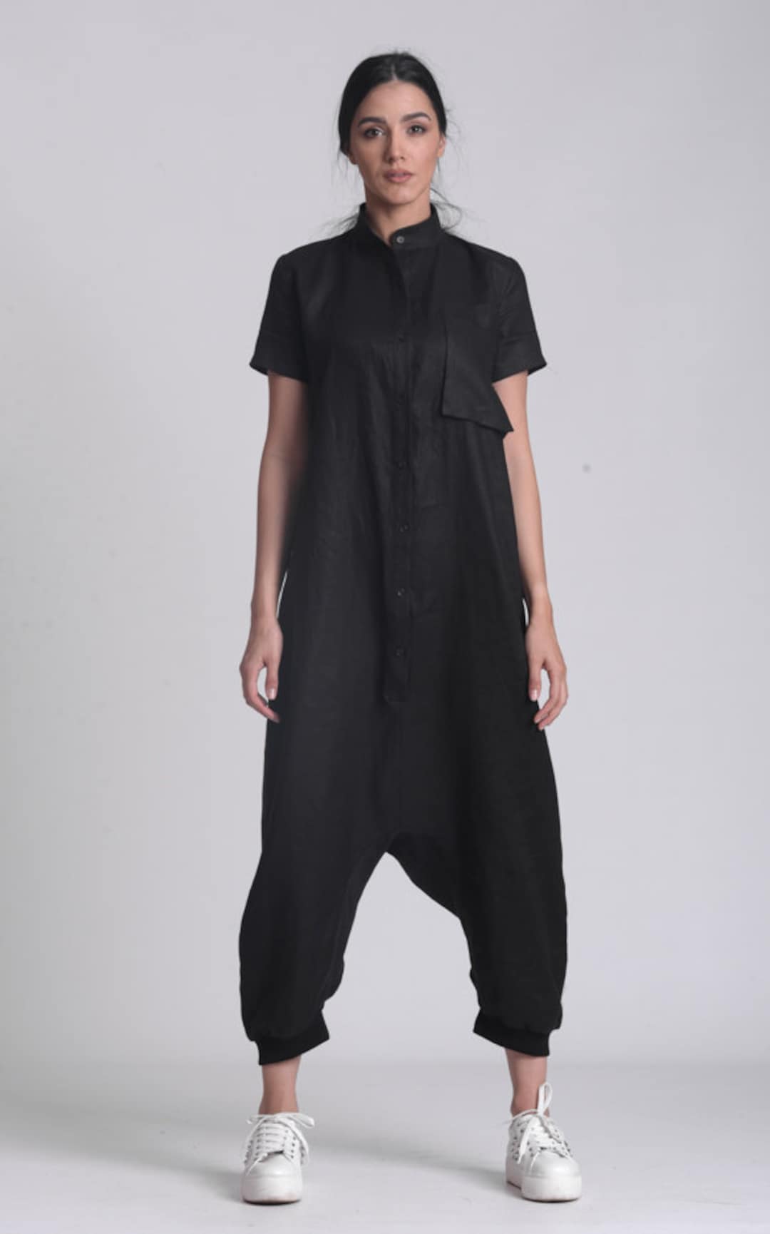 Plus Size Summer Linen Jumpsuit by METAMORPHOZA - Etsy