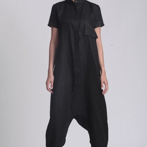 Plus Size Summer Linen Jumpsuit by METAMORPHOZA METJ0024