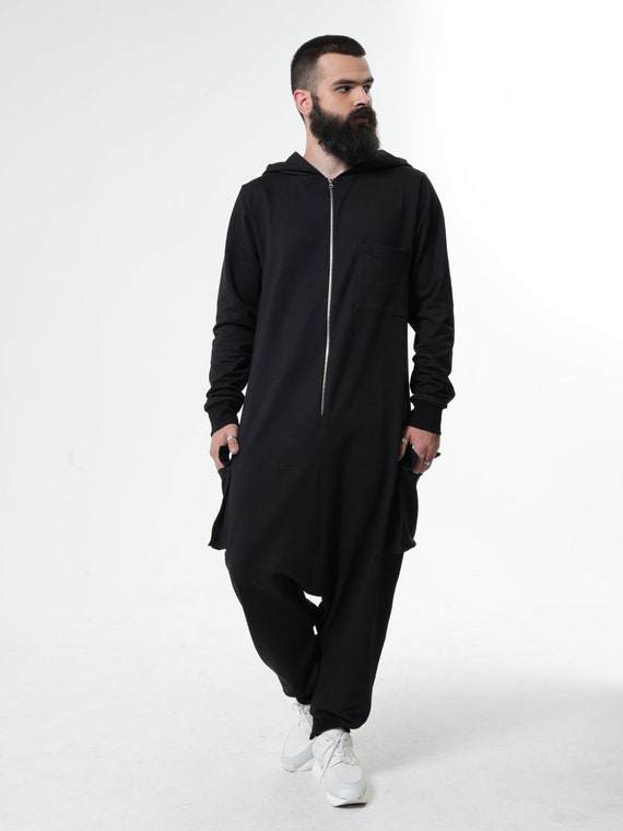 mens jumpsuit with hood