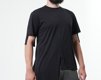 NEW Asymmetrical Tunic / Mens Tunic Shirt / Short Sleeve Tunic