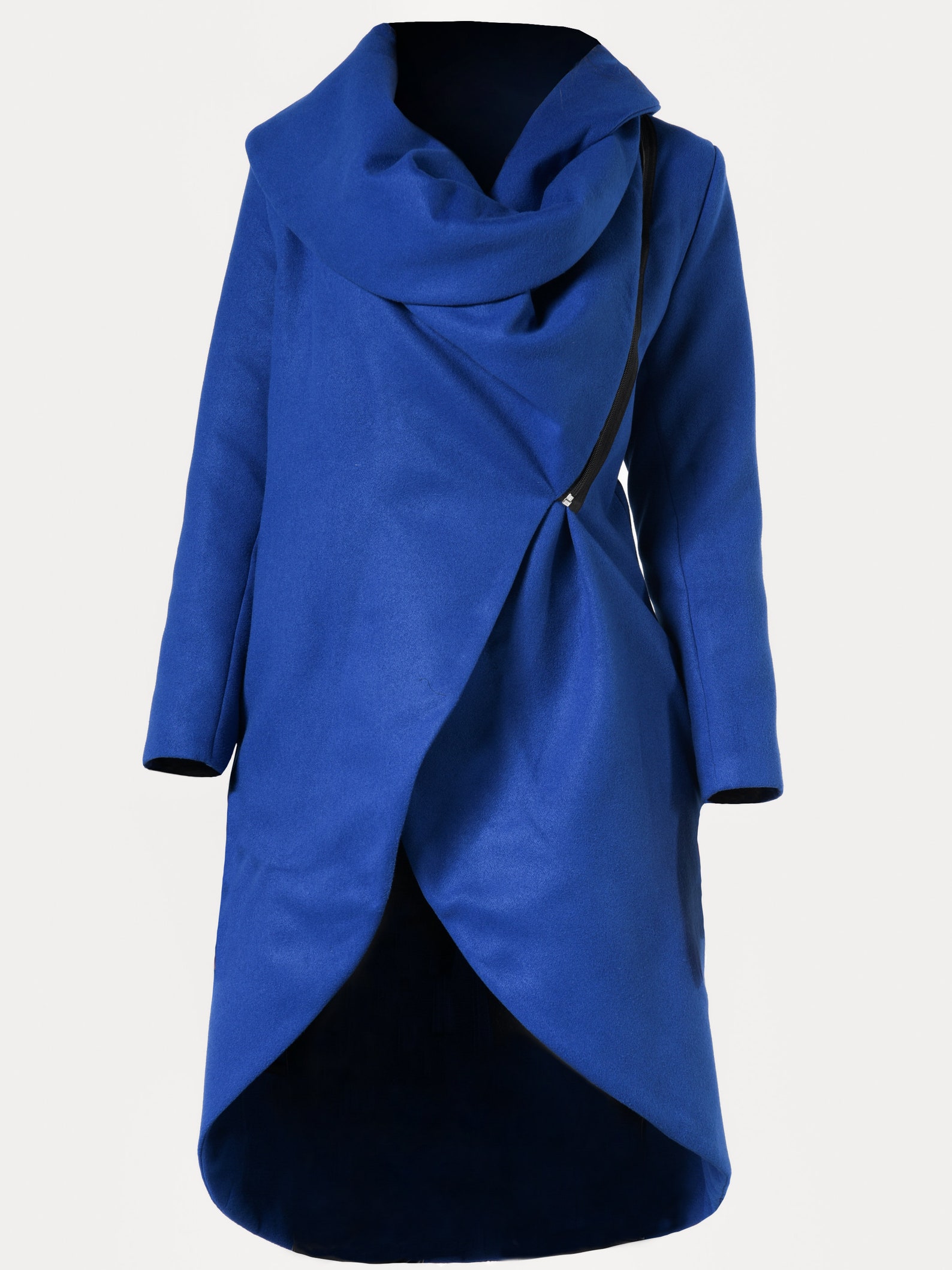 Blue Long Coat/royal Blue Loose Jacket/extravagant Large Etsy