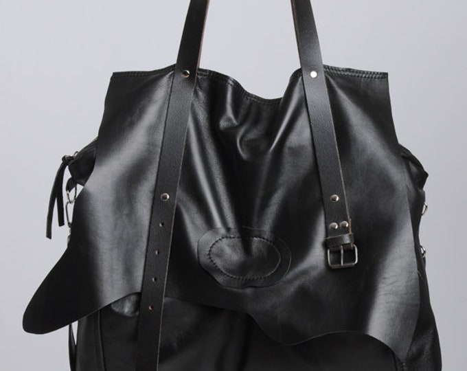 Off Shoulder Bag / Cross Body Bag / Tote Bag / Tote Bag Noir / Everyday Tote Bag / Maxi Bag / Novelty Purse / Leather Bag / Leather Tote