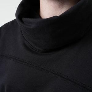 NEW Mens Turtle Neck / Men Blouse / Men Turtleneck / Turtle Neck Top / Asymmetric Top / Long Sleeve Tunic image 8