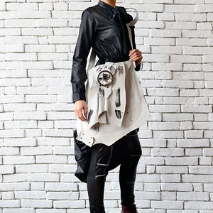 Sac en cuir blanc/fourre-tout de haute qualité/sac à bandoulière extravagant/grand sac blanc/fermeture à glissière gros plan/sac à main en cuir véritable METB0018