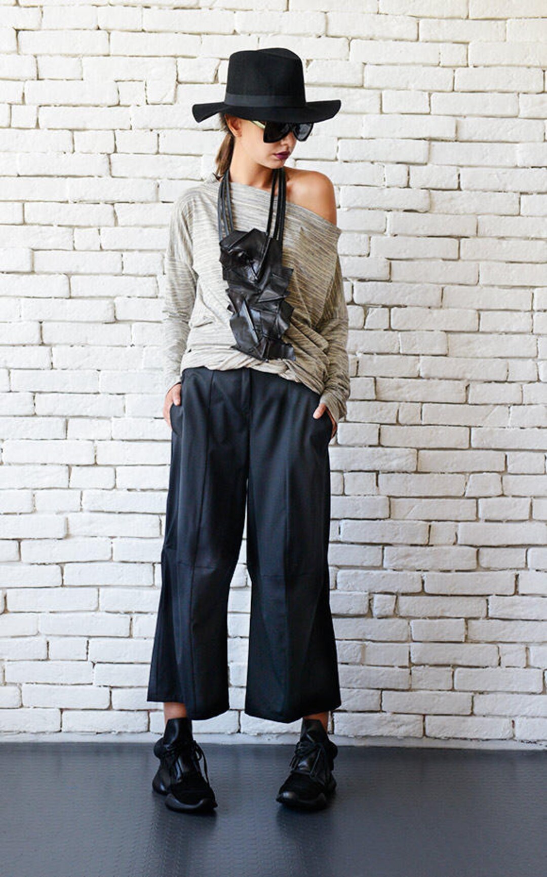 Elegant Wide Leg Pants, High Waisted Paper Bag Pants, Quiet Luxury