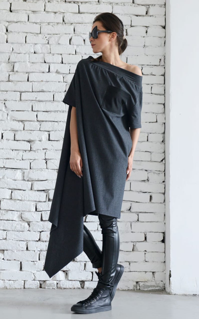 Lumi Grey Asymmetric Dress