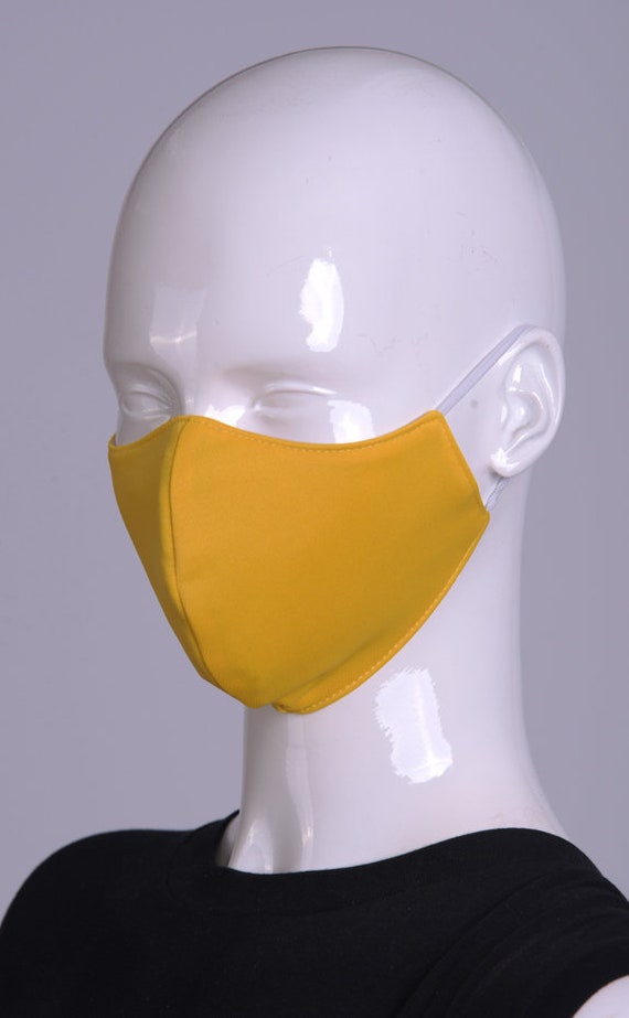 Mustard Face Mask/Double Layer Mask/Reusable Face Cover/Adult Safety Mask/Face Mask with Filter/Elastic Ear Loops Mask/Protection Mask
