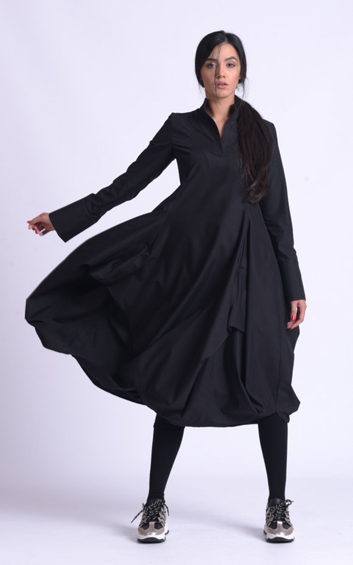 Plus Size Maxi Dress With Sleeve / Oversize Dress / Shirt - Etsy