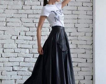 ENOF jersey long skirt Black