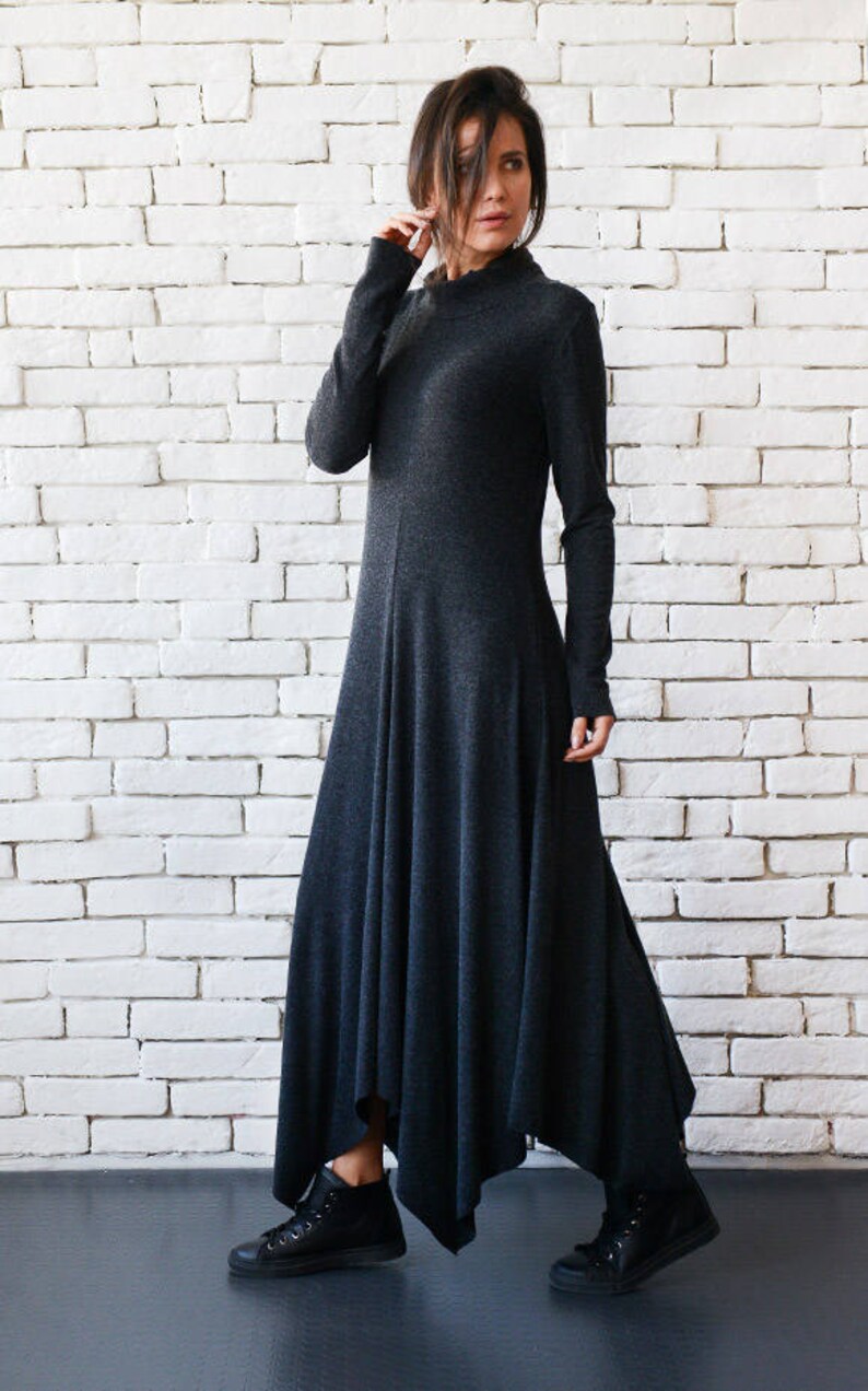 Long Loose Dress/Dark Grey Maxi Dress/Oversize Long Top/Long | Etsy