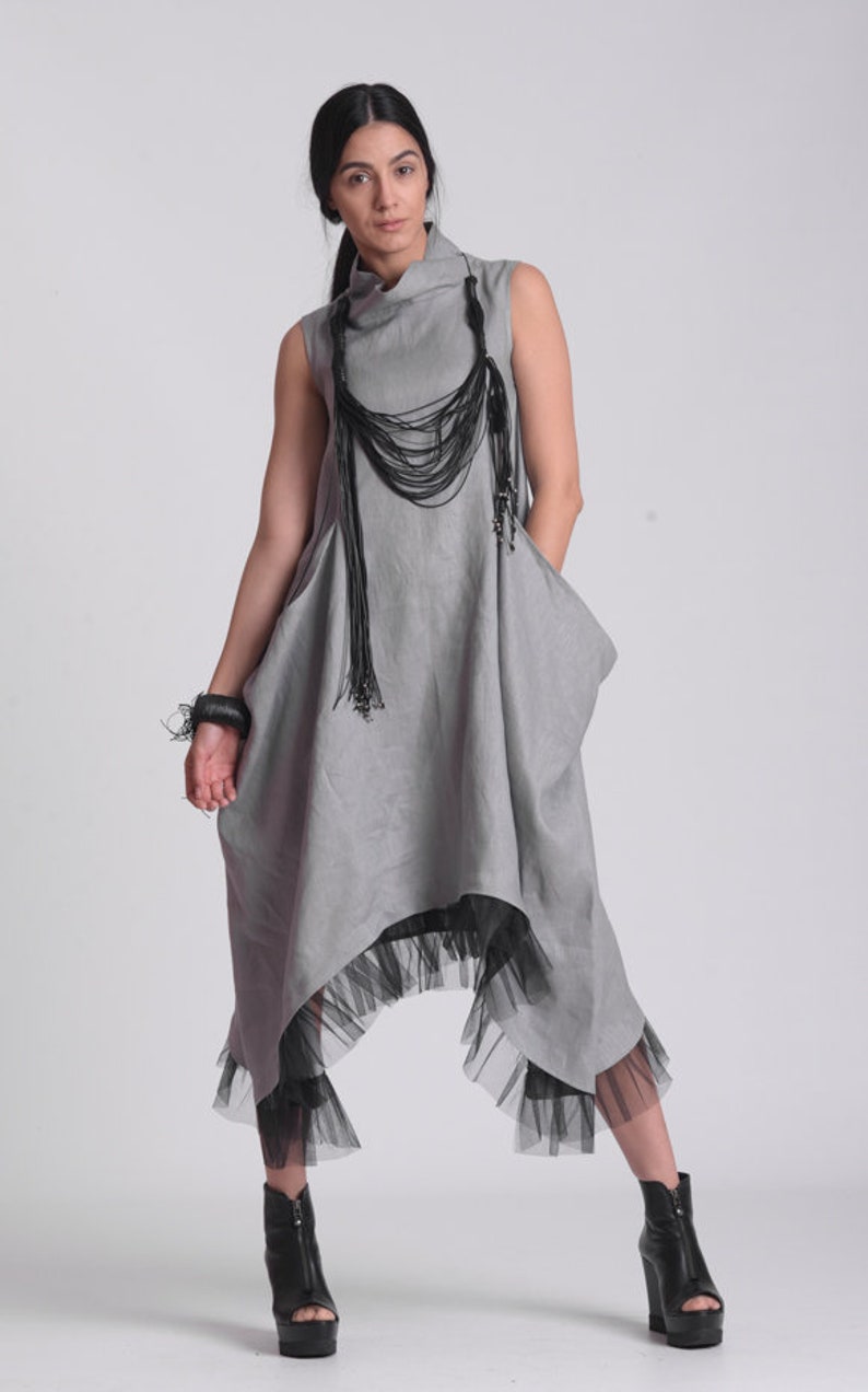 Plus Size Boho Linen Dress by METAMORPHOZA - Etsy