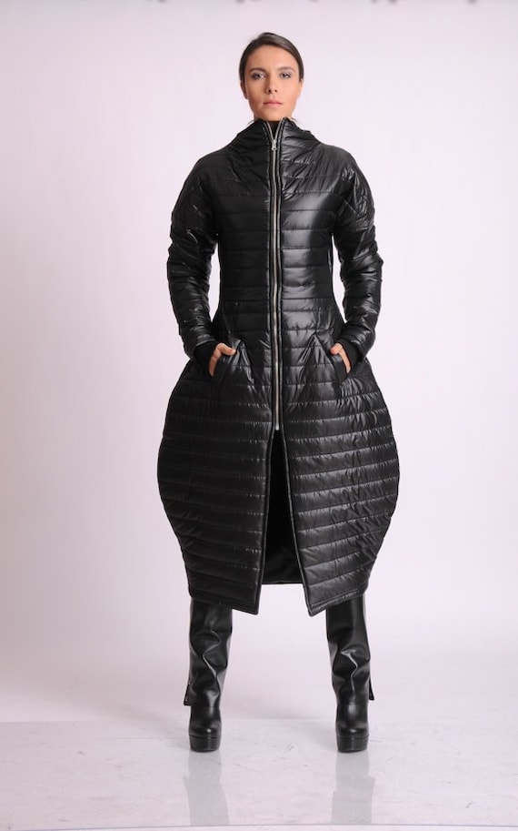 Asymmetrical Jacket, Wool Coat, High Collar Coat, Winter Coat With Pockets,  Asymmetrical Wool Coat, Maren Wool Jacket, Marcella MC0720 