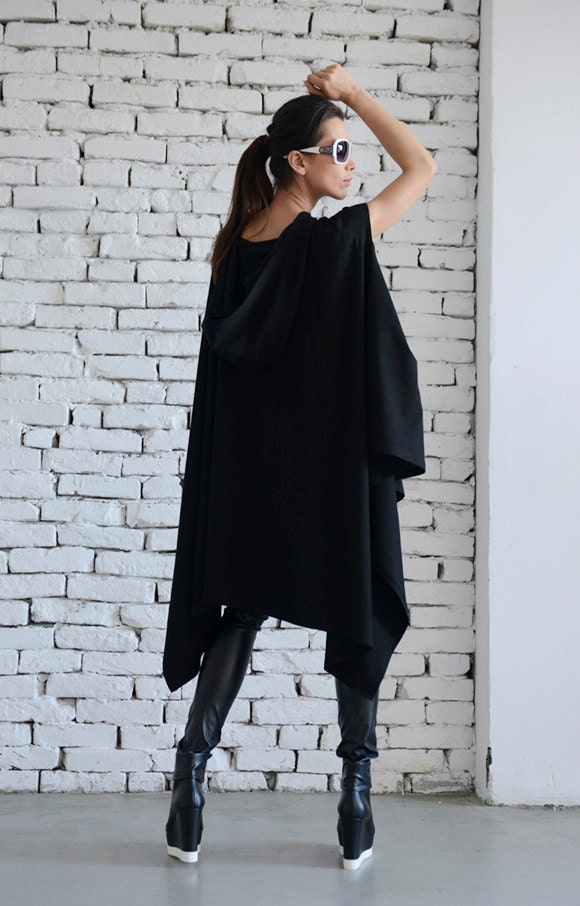 Extravagant Urban Style Tunic Top/asymmetric Long Top/leather - Etsy