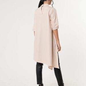 Women Asymmetrical Turtleneck Shirt with Pocket image 7