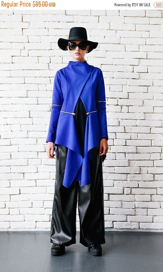 royal blue plus size coat