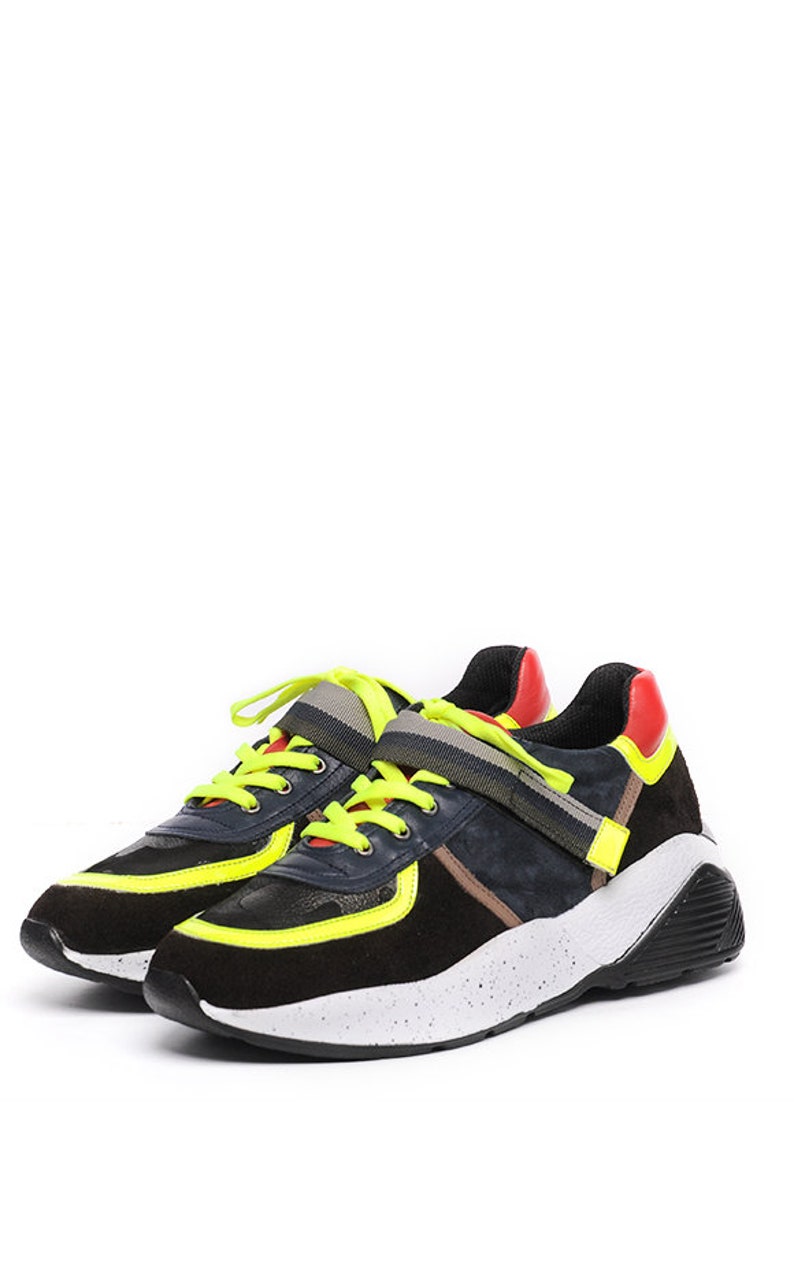 neon chunky sneakers