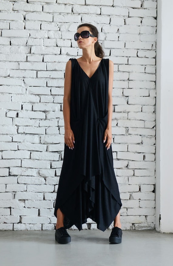 maxi black summer dress