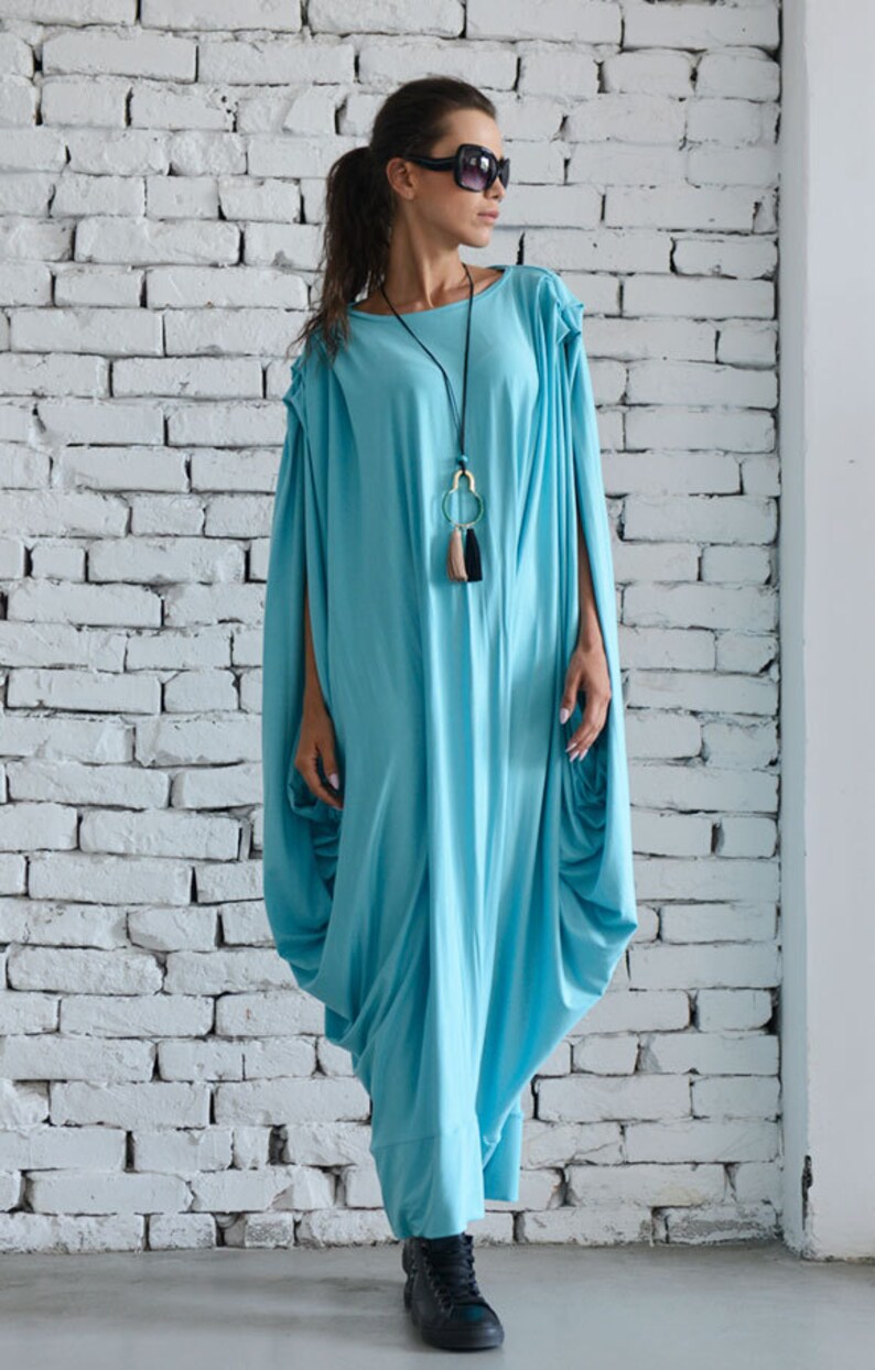 Baby Blue Maxi Dress/Mint Loose Kaftan/Oversize Summer Etsy