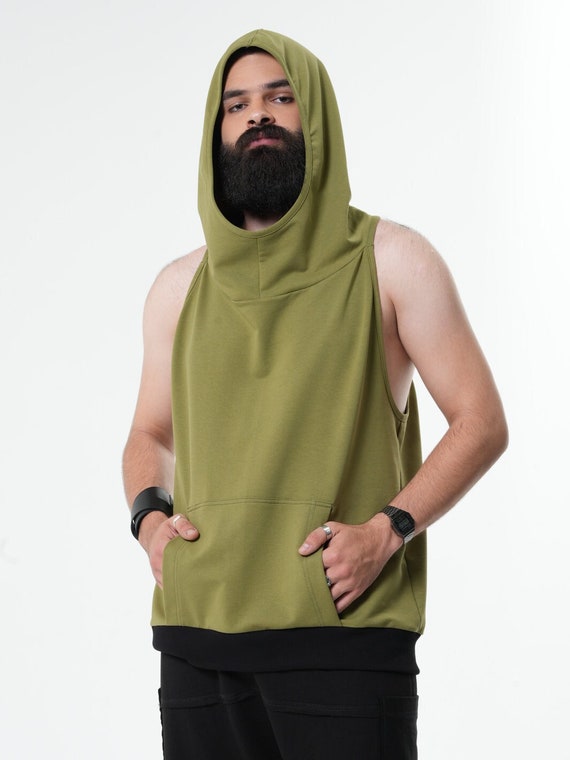 Sleeveless Hooded Long Sweatshirt Sleeveless Hooded Long Sweatshirt