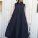 Blue Denim Dress / Plus Size Dress / Summer Dress / Maternity Dress / Jeans Dress / Maxi Dress