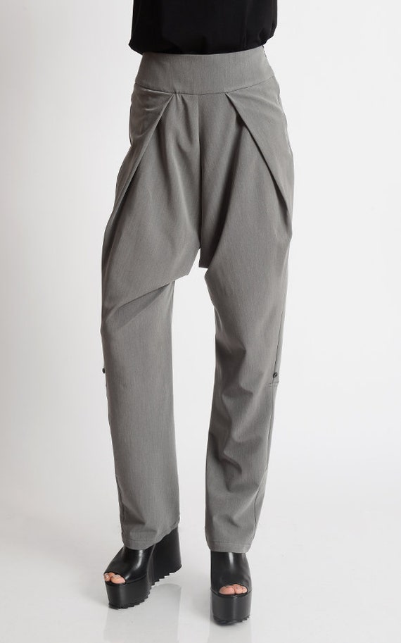 Koop online Grijze hoge taille gestapeld joggingbroek vrouwen een lange  broek herfst solide ruched geplooide gestapeld broek met zakken sweat pants  broek \u003c Bodems - Hdgo.cx