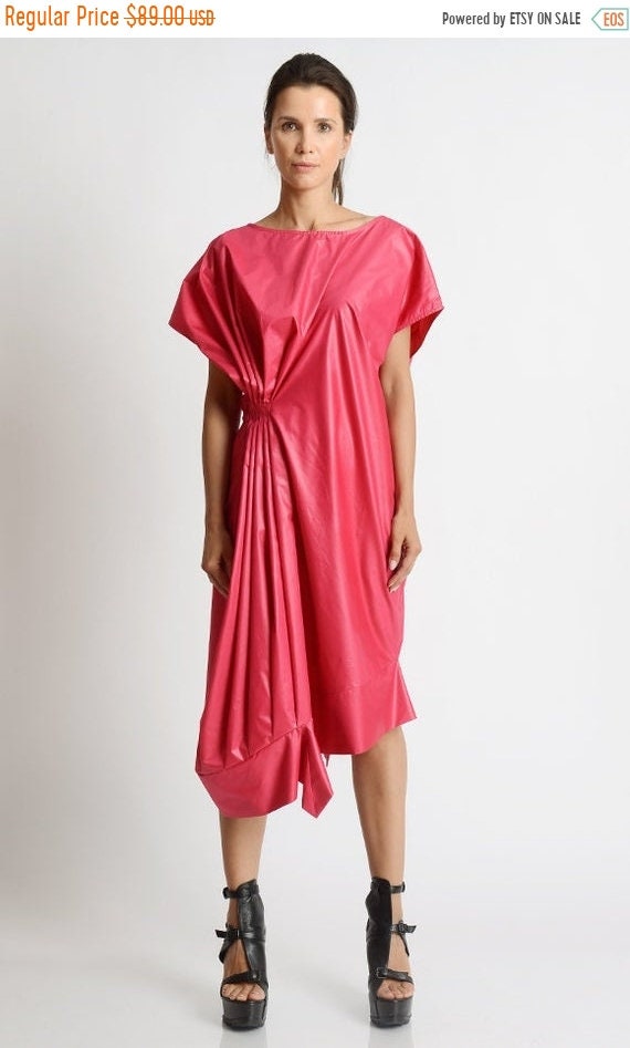 35% OFF Fuchsia Asymmetric Dress/Loose Long Short | Etsy