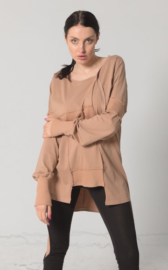 Loose Top Women / Beige Tunic 