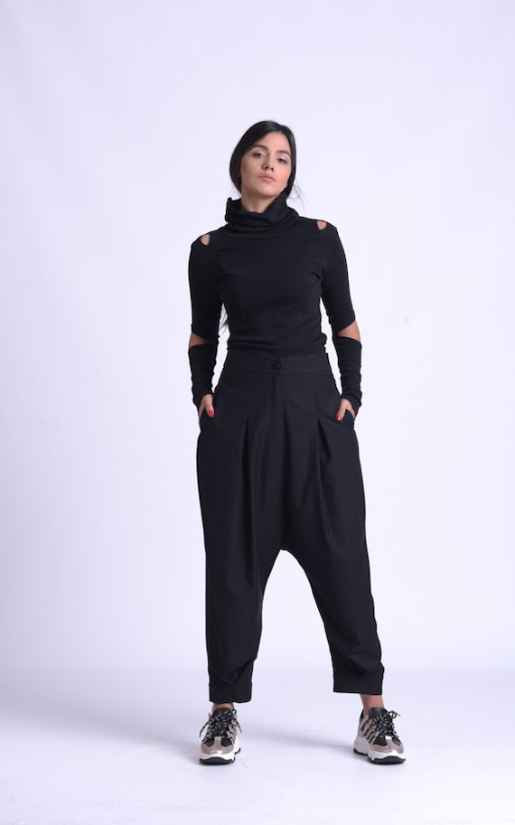 Black Loose Pants/oversize Long Pants/wide Leg Trousers/casual