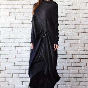 Long Sleeves Kaftan / Oversize Dress / Black Kaftan / Winter Maxi Dress ...