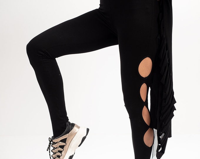 Cutout Leggings / Sexy Leggings / Festival Leggings / Cut Out Leggings / Festival Outfit / Yoga Leggings Cotton / Gym Pants / Rave Pants