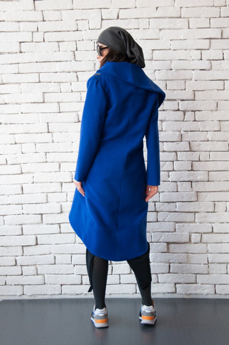 Blue Long Coat/royal Blue Loose Jacket/extravagant Large Etsy