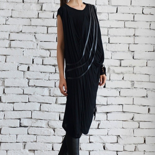 Maxi Dress/ Loose Black Dress/ Dress/ Long Tunic/ Asymmetric / - Etsy