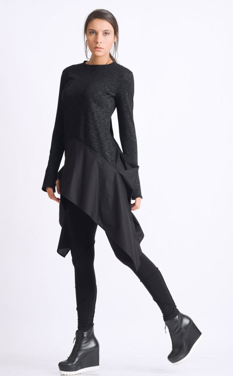 new look black tunic