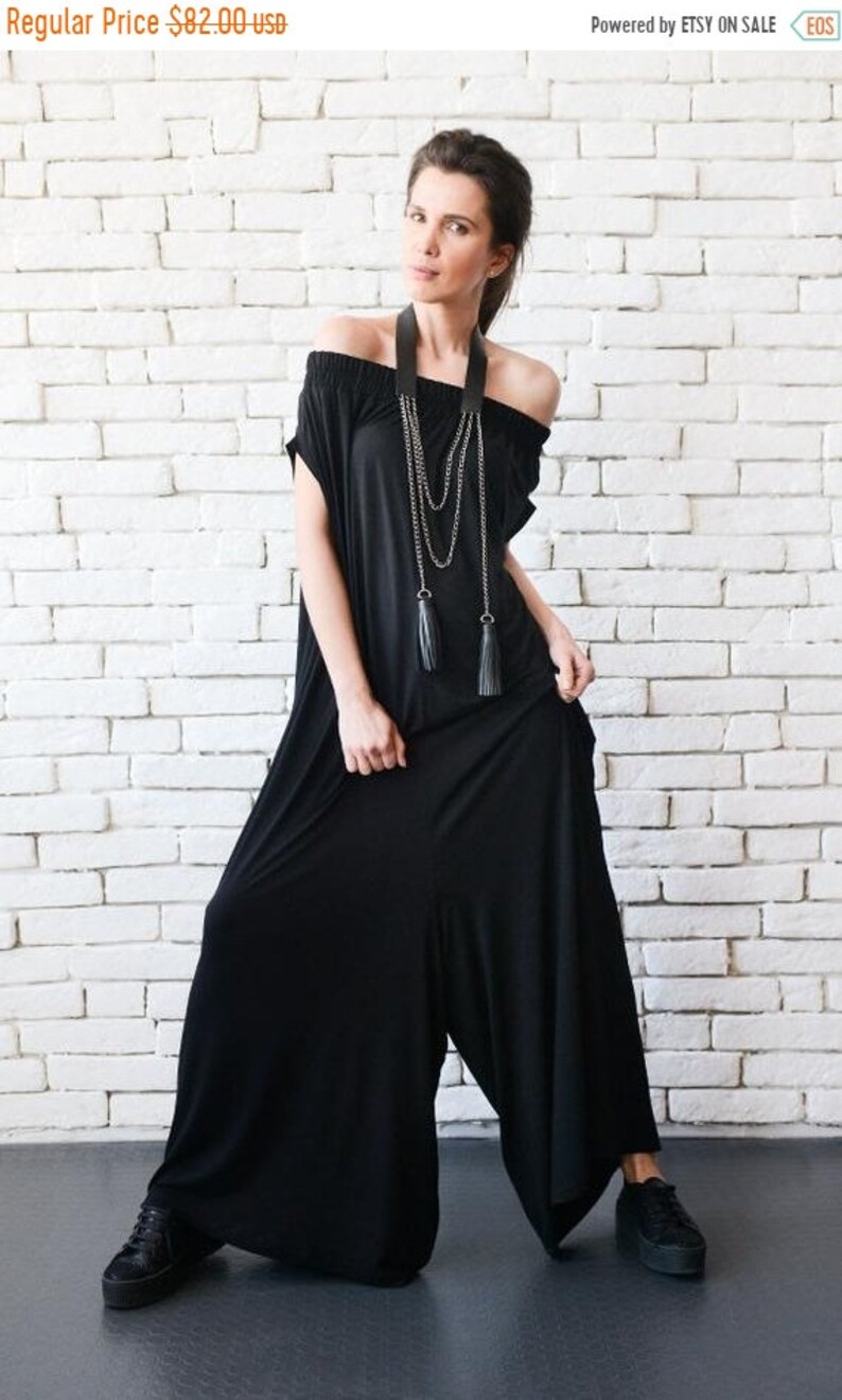 black maxi jumpsuit