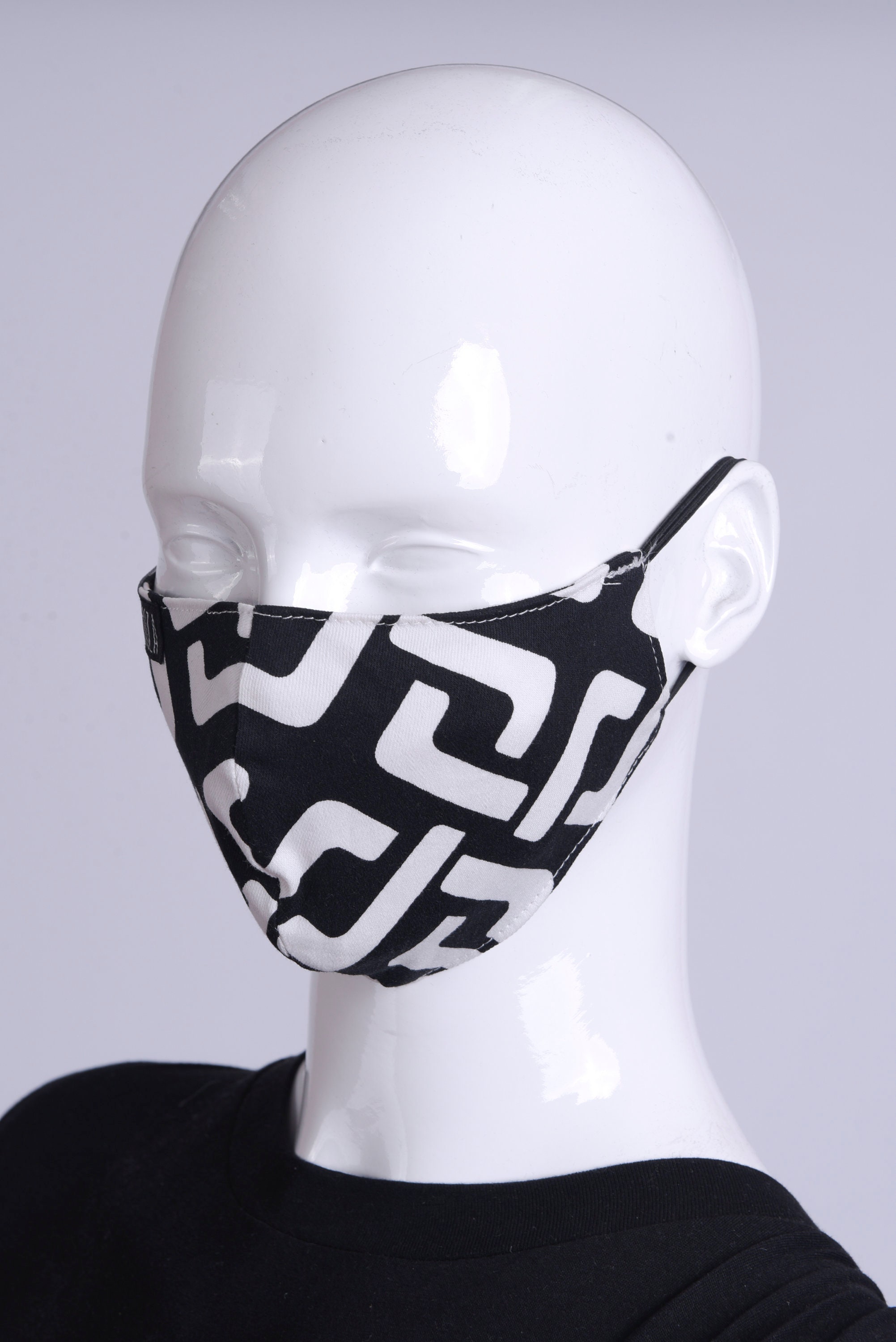 Black and White Face Mask/Double Layer Mask/Reusable Face Etsy