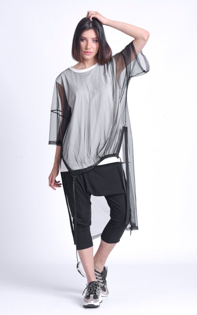 mesh maxi top
