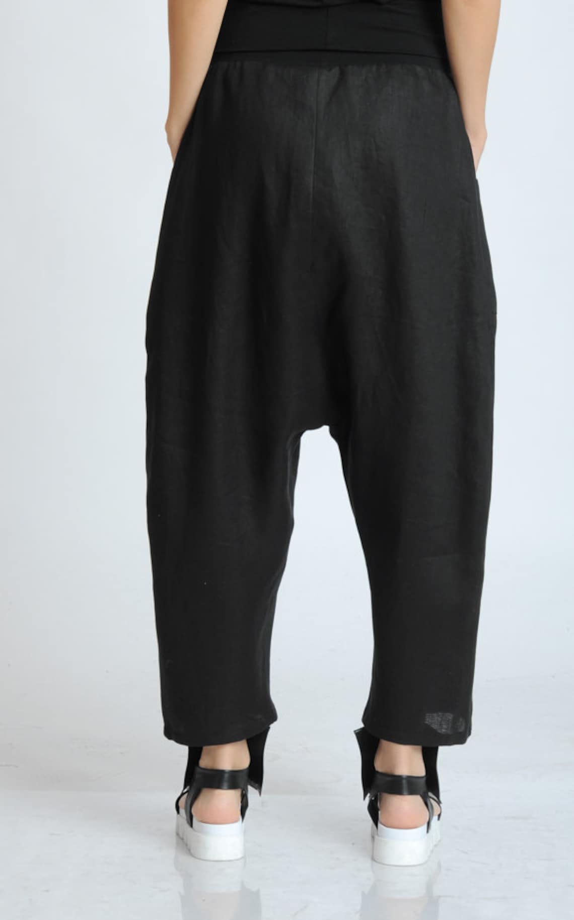 black plus size pants