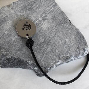 Vintage Bicycle Camera Lens Cap Leash - Bike Lens Cap Holder - Penny-Farthing Lens Cap Keeper - Lens Cap Safety - Old Fashioned Bicycle