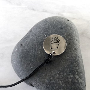Succulent Camera Lens Cap Leash - Paracord Lens Cap Holder - Lens Cap Keeper - Lens Cap Safety - Potted Succulent Charm
