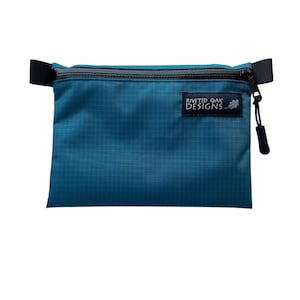 5"x7" Blue 210D Robic Ripstop Nylon Zipper Pouch - Ultralight Pouch - Nylon Pouch - Ultralight Backpacking Gear - Hiking Pouch