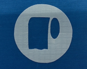 Toilet Paper Circle Sticker - Bathroom Pouch Sticker - Bathroom Supplies Sticker - Backpack Organization - Backpacker Gift - Pouch Labels