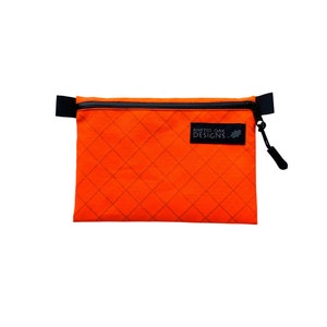 Orange Ultralight Ecopak EXP200 Zipper Pouch - Ultralight Backpacking Gear - Recycled Fabric Pouch - Multiple Sizes