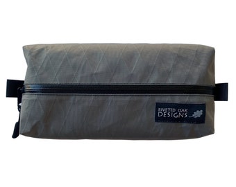 Ultralight Gray 8”x4”x2" Box Pouch - VX21 X-Pac Pouch - Ultralight Backpacking Gear - Hiking Pouch - Possibles Pouch