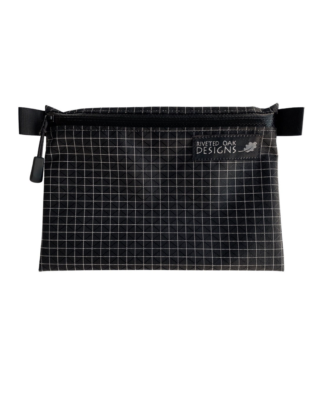 5x7 Black HDPE Gridstop Zipper Pouch Ultralight Pouch Dyneema Pouch